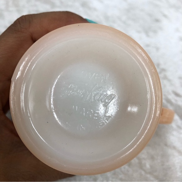 Fire King vintage peach iridescent cream sugar set FLAWED - Picture 12 of 16